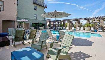 Resort-style pool and sun deck